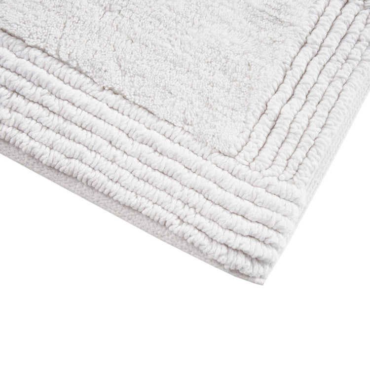 100% Cotton Tufted 3000 Gsm Reversible Bath Rug White 24X72"