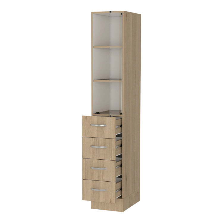 Althorn 4 Drawer 3 Shelf Linen Cabinet Light Pine