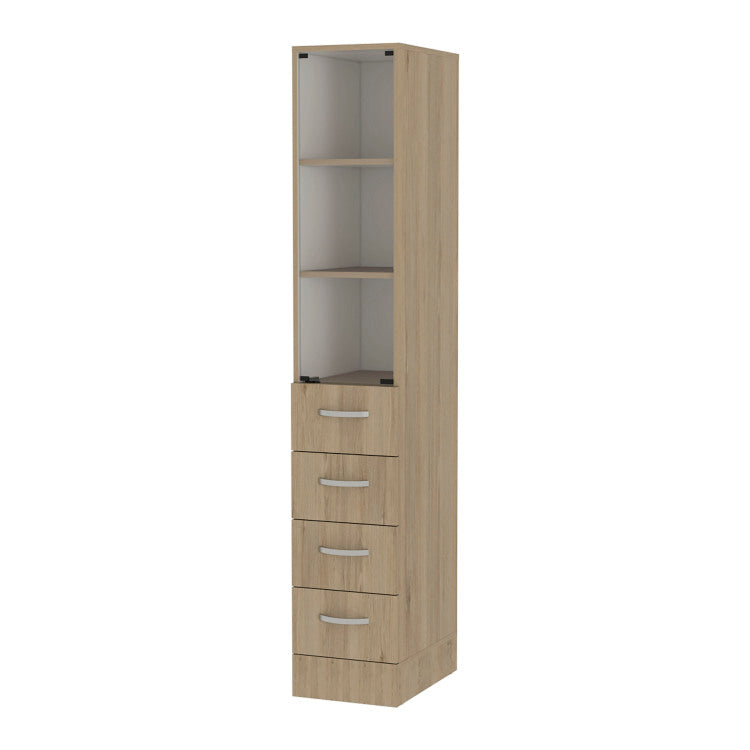 Althorn 4 Drawer 3 Shelf Linen Cabinet Light Pine