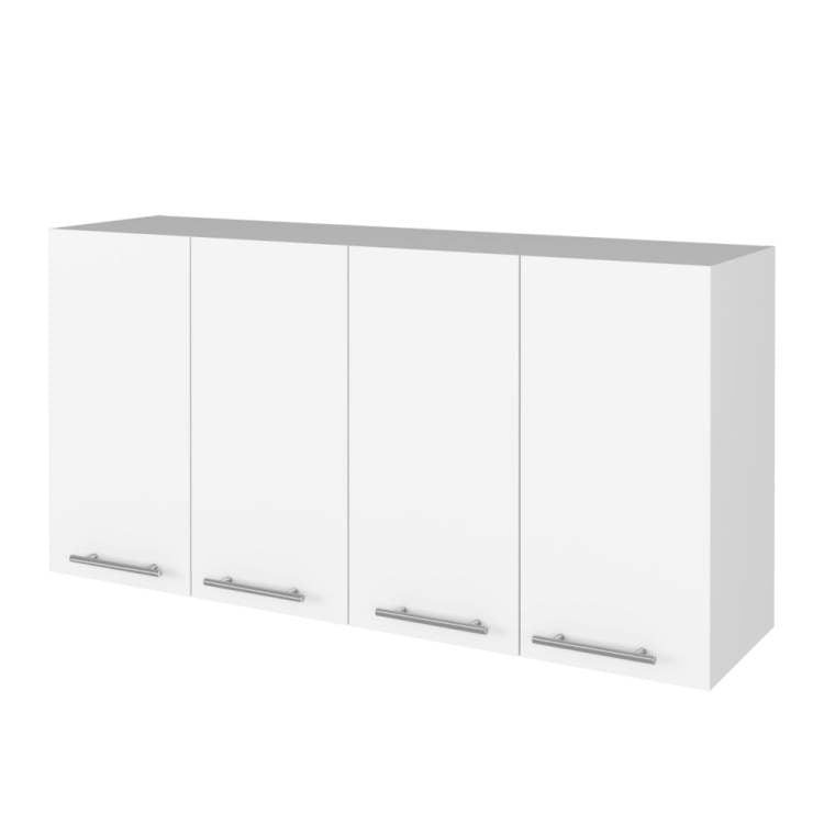 Burlingame 5 Shelf 4 Door 2 Piece Kitchen Set, Kitchen Island And Upper Wall Cabinet White And Light Oak