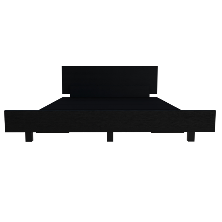 Kaia Twin Bed Base, Headboard Black