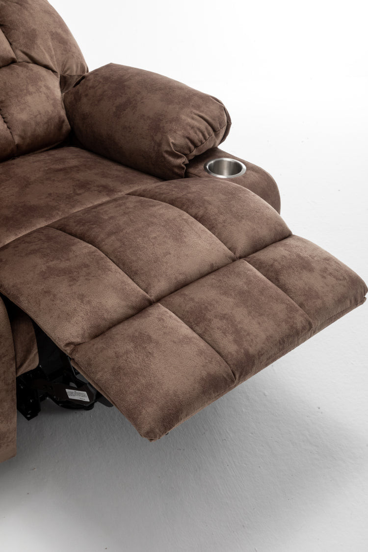 Lift Chair For Big And Tall Person With Inconvenient Legs: High Density Foam Lift Sofa With Heat And Massage, 2 Pockets, 2 Cup Holder, 2 Remote, 2 Okin Motor