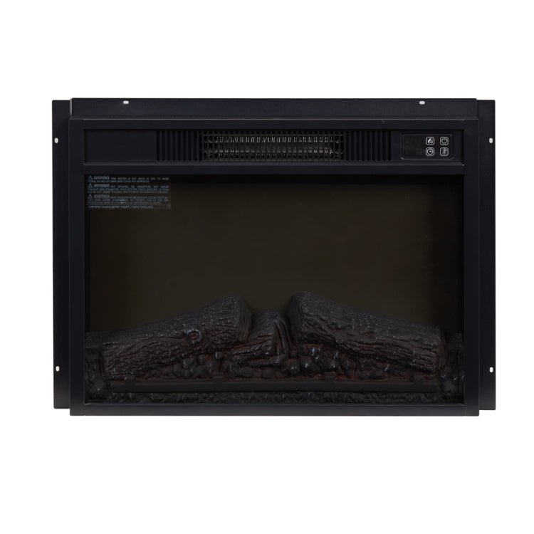 Electric Fireplace Insert 23" 1400W 120V ,Equipped With Remote Control, Ultra Thin Heater With Log Set & Realistic Flame Black