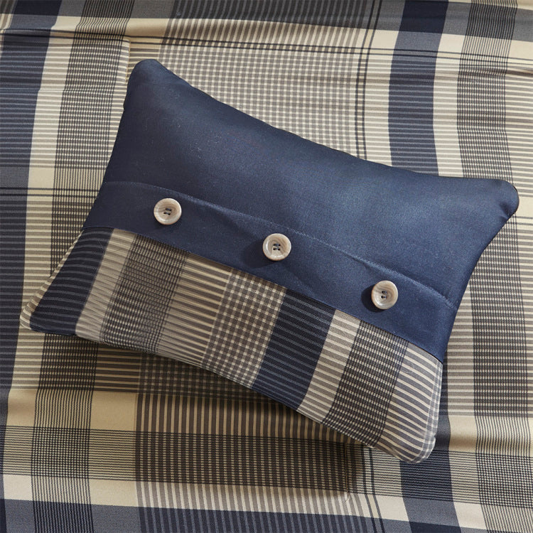 Twin Plaid Comforter Set With Bed Sheets