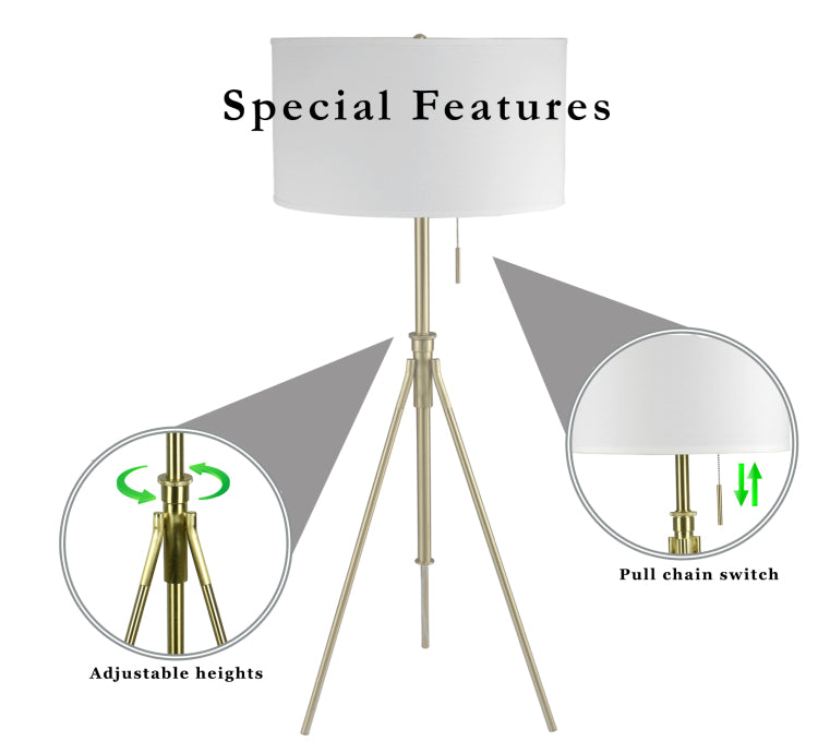 58" 72"H Adjustable Tripod Floor W Kd Shade 1Pcs Ctn 1.78 9.9