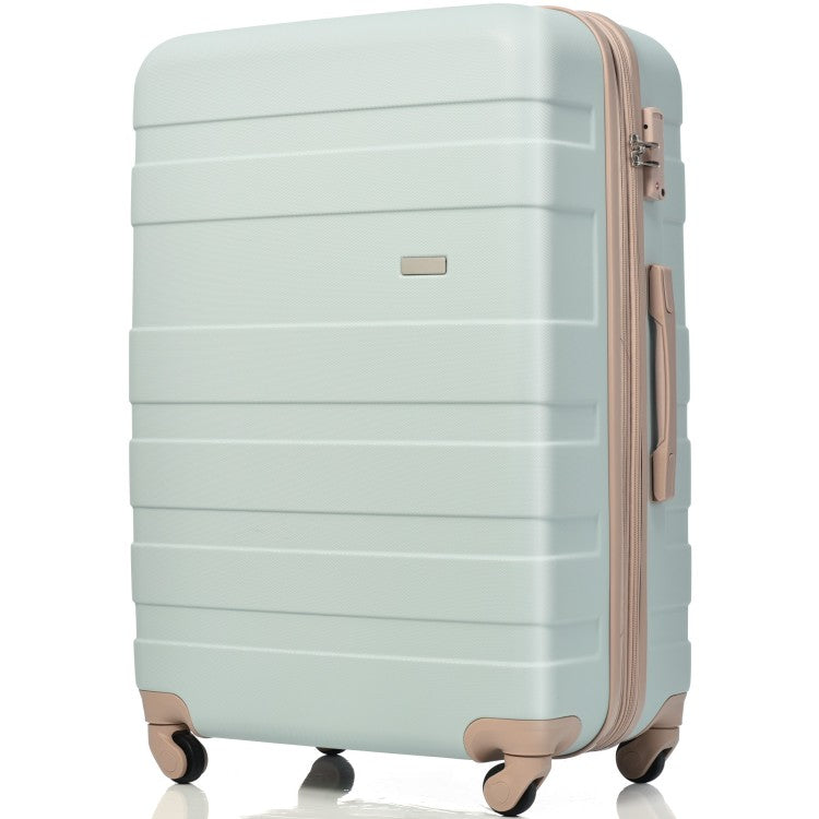 Luggage Sets Model Abs Hardshell 3Pcs Clearance Luggage Hardside Lightweight Durable Suitcase Sets Spinner Wheels Suitcase With Tsa Lock 20''24''28'' Grey Green