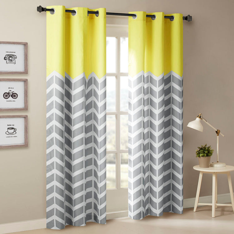 Printed Room Darkening Grommet Top Panel Pair