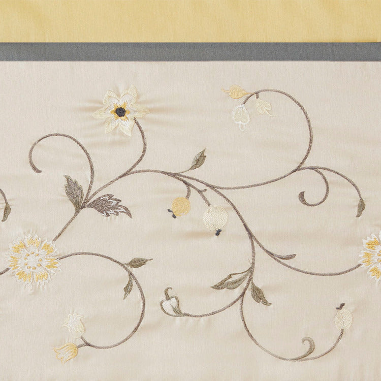 Embroidered Window Valance Yellow 50X18"