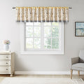 Embroidered Window Valance Yellow 50X18"