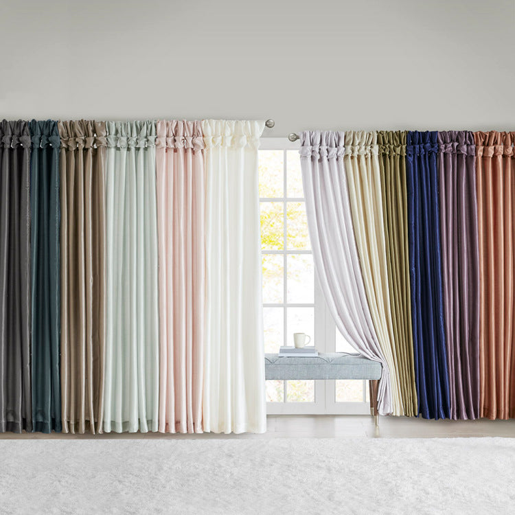 Twist Tab Lined Window Curtain Panel White 50X84"