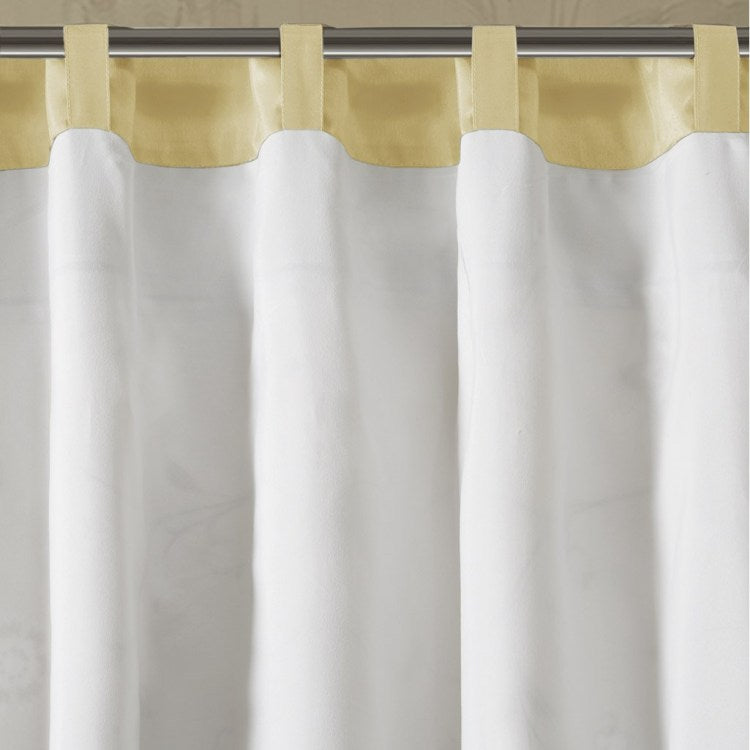 Embroidered Window Valance Yellow 50X18"