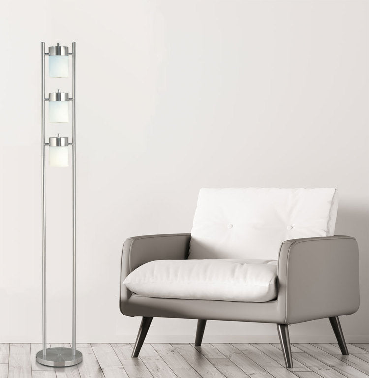 65"H 3 White Head With Two Way Adjustable Floor Lamp 1 Pc Ctn 1.10 Cu Ft 12.32 G.W. Lbs