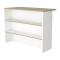 White And Light Pine 3 Tier Shelf Kitchen Island