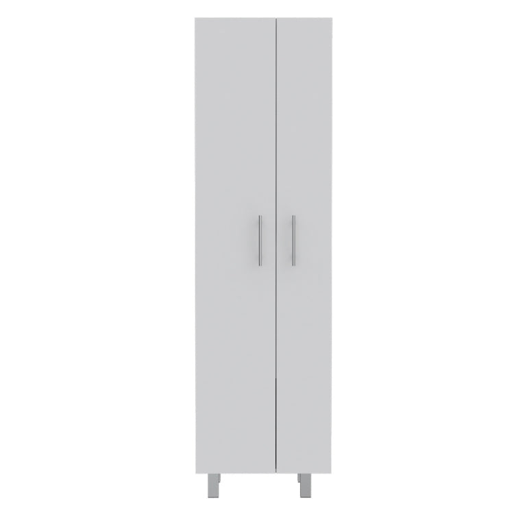 White And Onyx 2 Piece Kitchen Set, Kitchen Island And Pantry Cabinet