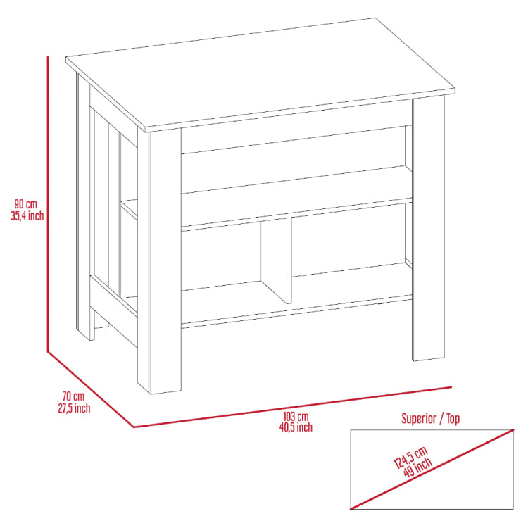 Marston 2 Piece Kitchen Set, Kitchen Island And Pantry Cabinet, White And Onyx