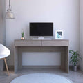 Meridian 2 Drawer Writing Desk Light Gray