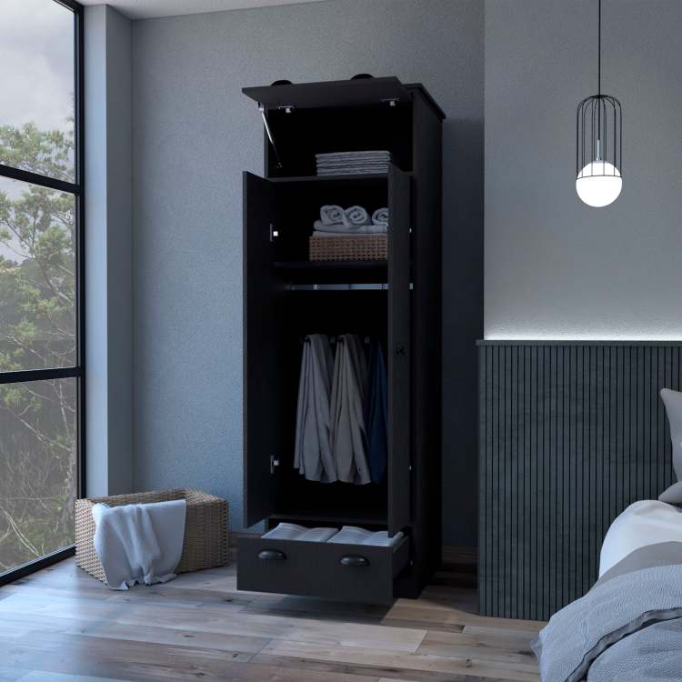 Double Door And 1 Drawer Armoire Wenge