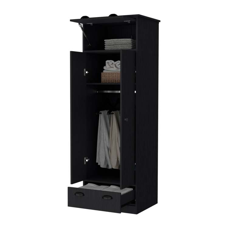 Double Door And 1 Drawer Armoire Wenge