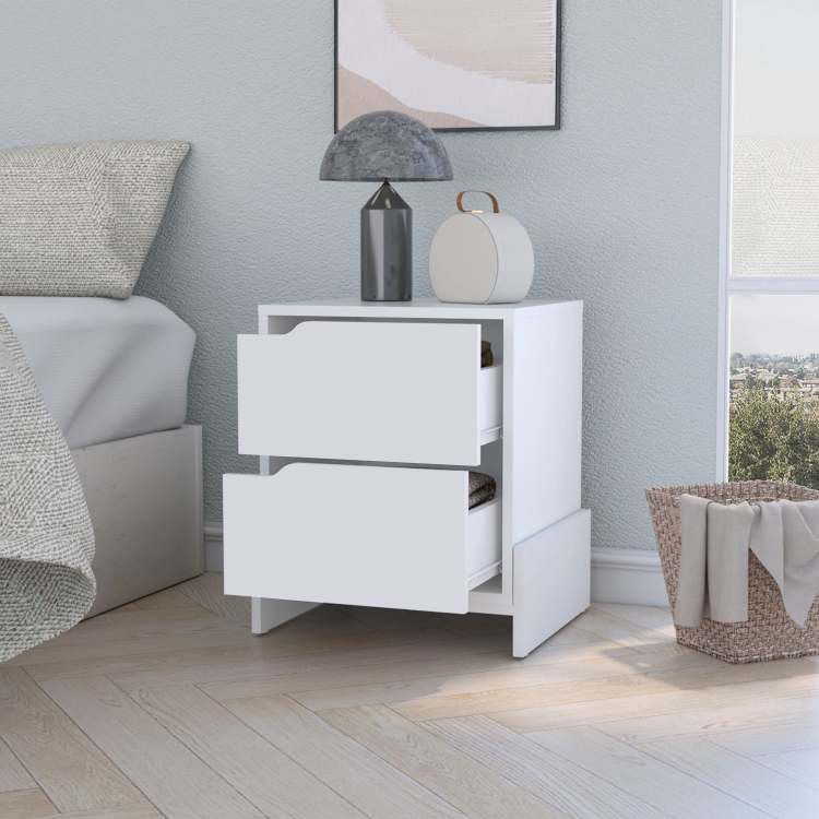 Ralston 2 Drawer Nightstand In White