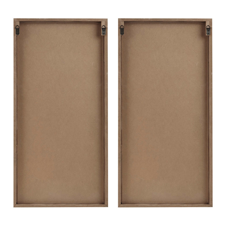 Two Tone 2 Piece Wood Panel Wall Decor Set