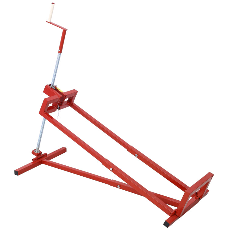 Easy Lawn Mower Lift For Riding Tractors , 800 Lbs Capacity Lawn Tractor Lifter, Ride On Mower, Cleaning Aid, Universal, Lawn Tractor Lift, Lawn Tractor 45 Tilt Adjustable, Red