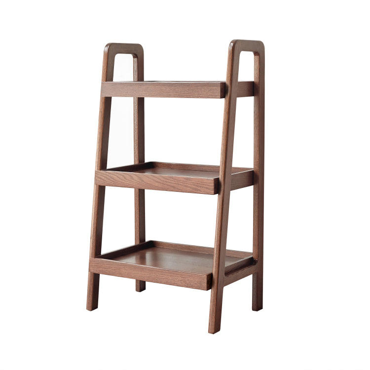 Walnut Color Oak Storage Bench, 3 Tier Beech Wood Shoe Rack For Entryway, Premium Storage Organizer For Bathroom, Living Room, Bedroom, Hallway, Patio, Kitchen