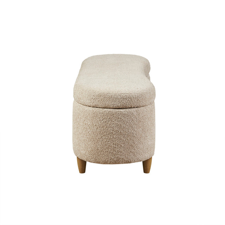 Boucle Flip Top Storage Bench Taupe See Below