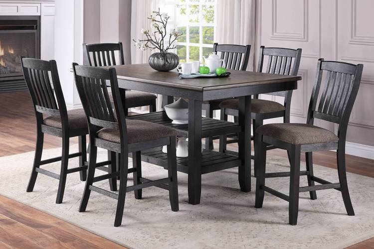 High Chair In Rustic Black