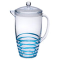 2.5 Quarts Water Pitcher With Lid, Swirl Unbreakable Plastic Pitcher, Drink Pitcher, Juice Pitcher With Spout Bpa Free