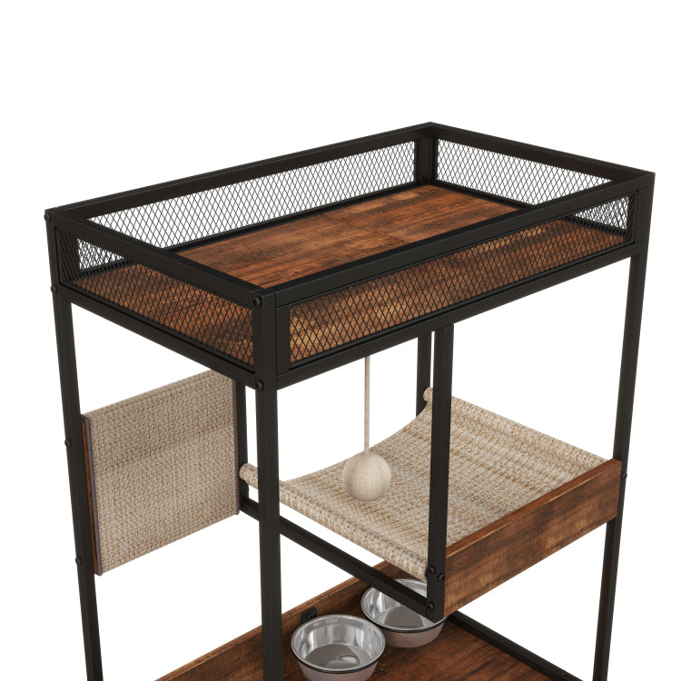 Cat Litter Box Enclosures With Cat Tree Tower, Cat Furniture ,Cat Cabinet