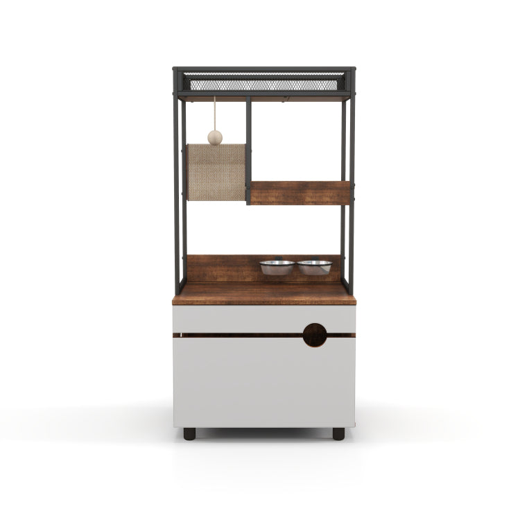 Cat Litter Box Enclosures With Cat Tree Tower, Cat Furniture ,Cat Cabinet