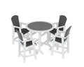 Hdpe Patio Bar Table Set High Top Outdoor Table And Chairs Set Of 5 Bar Table & Stools Set With Tall Adirondack Chairs Set For 4