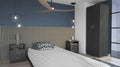 3 Piece Bedroom Set, London Armoire Salento Nightstand Salento Nightstand, Black