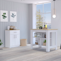 2 Piece Kitchen Set, Kitchen Island Pantry Cabinet , White Light Oak