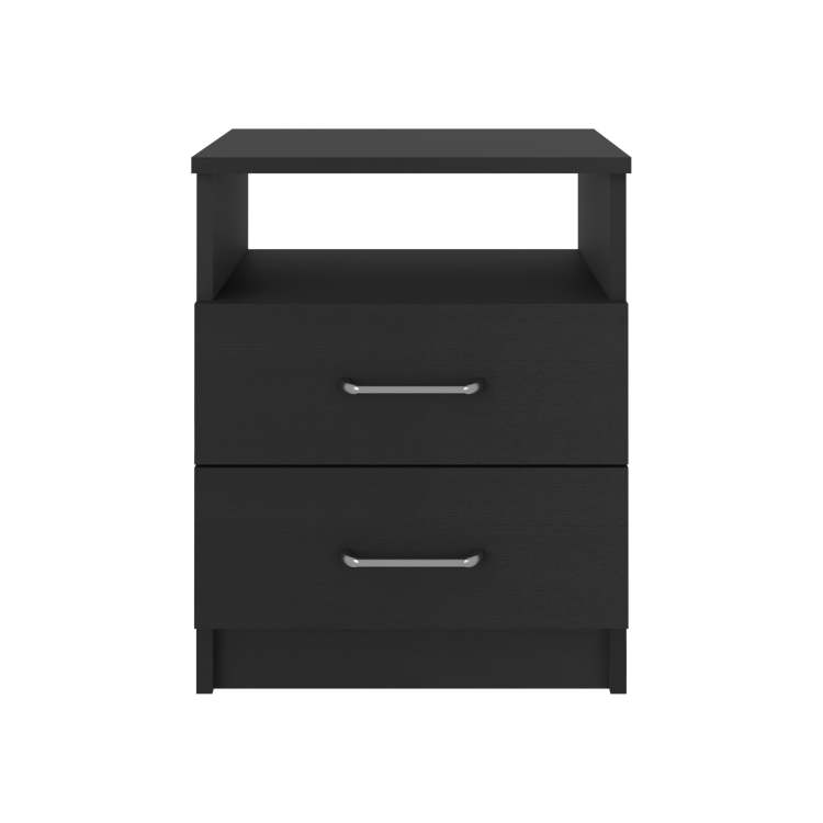 3 Piece Bedroom Set, London Armoire Salento Nightstand Salento Nightstand, Black
