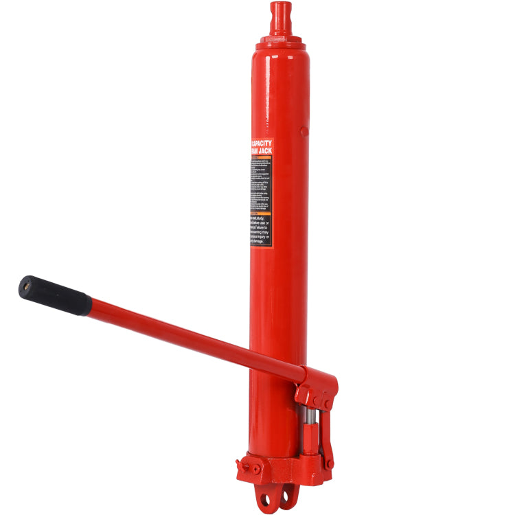 Hydraulic Long Ram Jack With Single Piston Pump And Clevis Base Fits: Garage Shop Cranes, Engine Hoists, And More : 8 Ton 16,000 Lb Capacity, Red