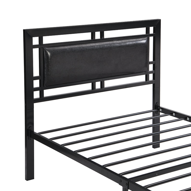 Twin Size Metal Bed Sturdy System Metal Bed Frame ,Modern Style And Comfort To Any Bedroom ,Black