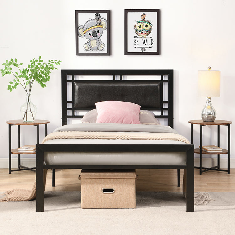 Twin Size Metal Bed Sturdy System Metal Bed Frame ,Modern Style And Comfort To Any Bedroom ,Black