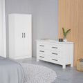 Canaan 2 Piece Bedroom Set, Armoire Dresser, White