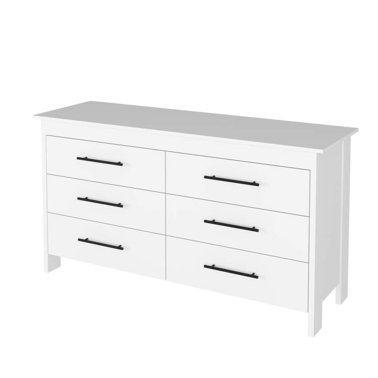 Canaan 2 Piece Bedroom Set, Armoire Dresser, White