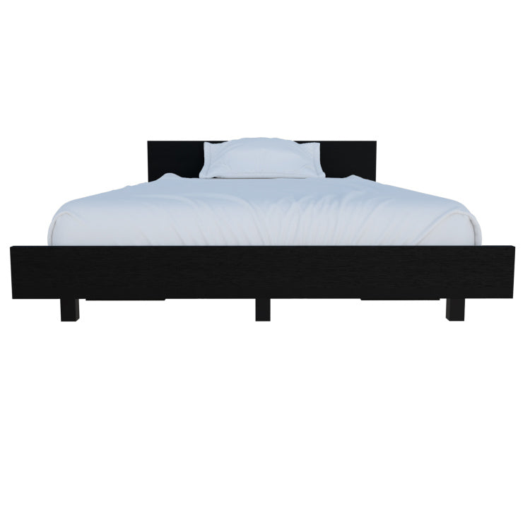 Kaia Twin Bed Base, Headboard Black