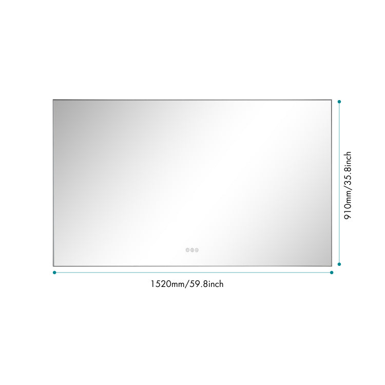 60 X 36Inch Led Mirror Bathroom Vanity Mirror With Back Light, Wall Mount Anti Fog Memory Large Adjustable Vanity Mirror