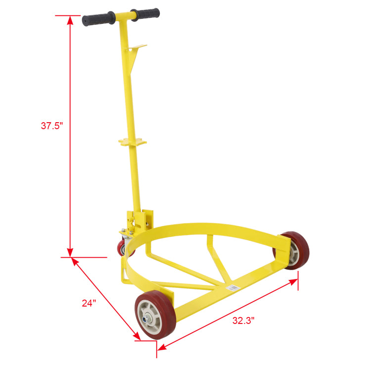 55 Gallon Drum Dolly 1Pk 1200 Lb Capacity Oil Barrel Drum Roller Cart Low Profile Steel Oil Drum Caddy