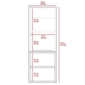 Medicine Cabinet Hazelton, Open And Interior Shelves, Light Gray Finish