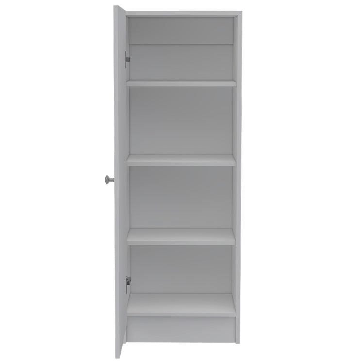 Pantry Miami, Single Door Cabinet, White Finish