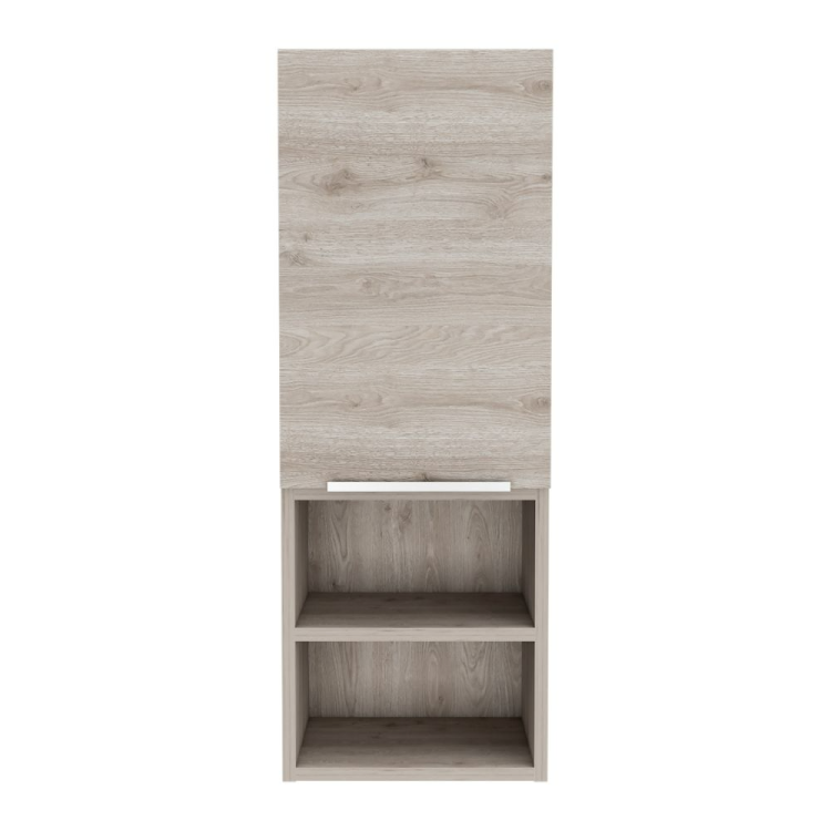 Medicine Cabinet Hazelton, Open And Interior Shelves, Light Gray Finish