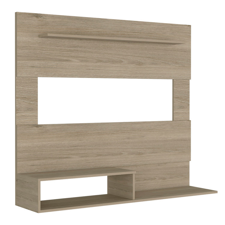 Floating Entertainment Center Albuquerque, Space For The Tv S Up 55", Light Pine Finish