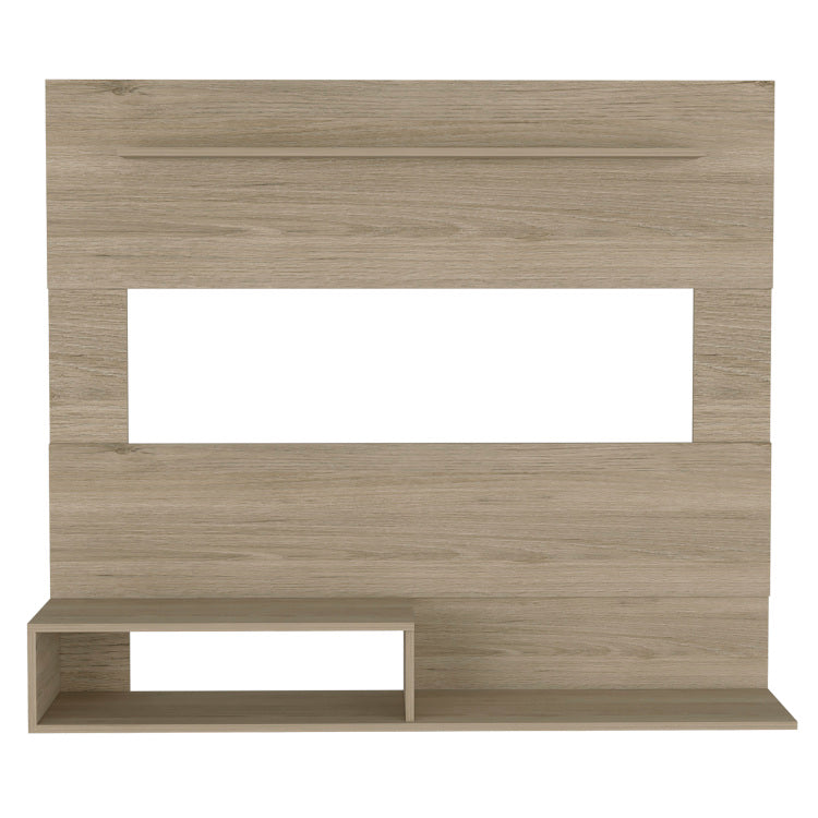Floating Entertainment Center Albuquerque, Space For The Tv S Up 55", Light Pine Finish