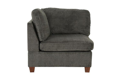 1Pc Corner Wedge Grey Chenille Fabric Modular Corner Wedge Sofa Living Room Furniture