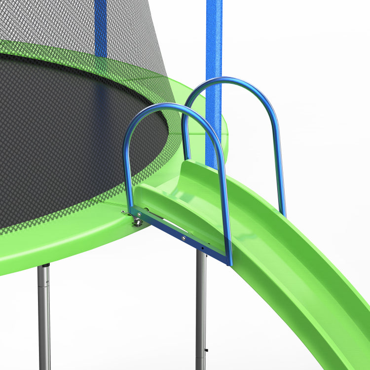 12Ft Trampoline With Slide And Swings, Astm Approved Large Recreational Trampoline With Basketball Hoop And Ladder,Outdoor Backyard Trampoline With Net, Capacity For Kids And Adults